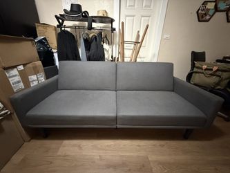 Sofa Futon With Arm - Dark Gray