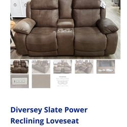 OLD CANNERY - Stanton Diversey Slate Powered Loveseat