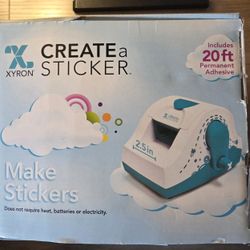 Xyron Create a Sticker Machine bundle with NEW/Sealed refill 2.5" x 20', Permanent Adhesive