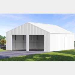 KJ 33ft x 25ft Metal Garage Building. NEW!