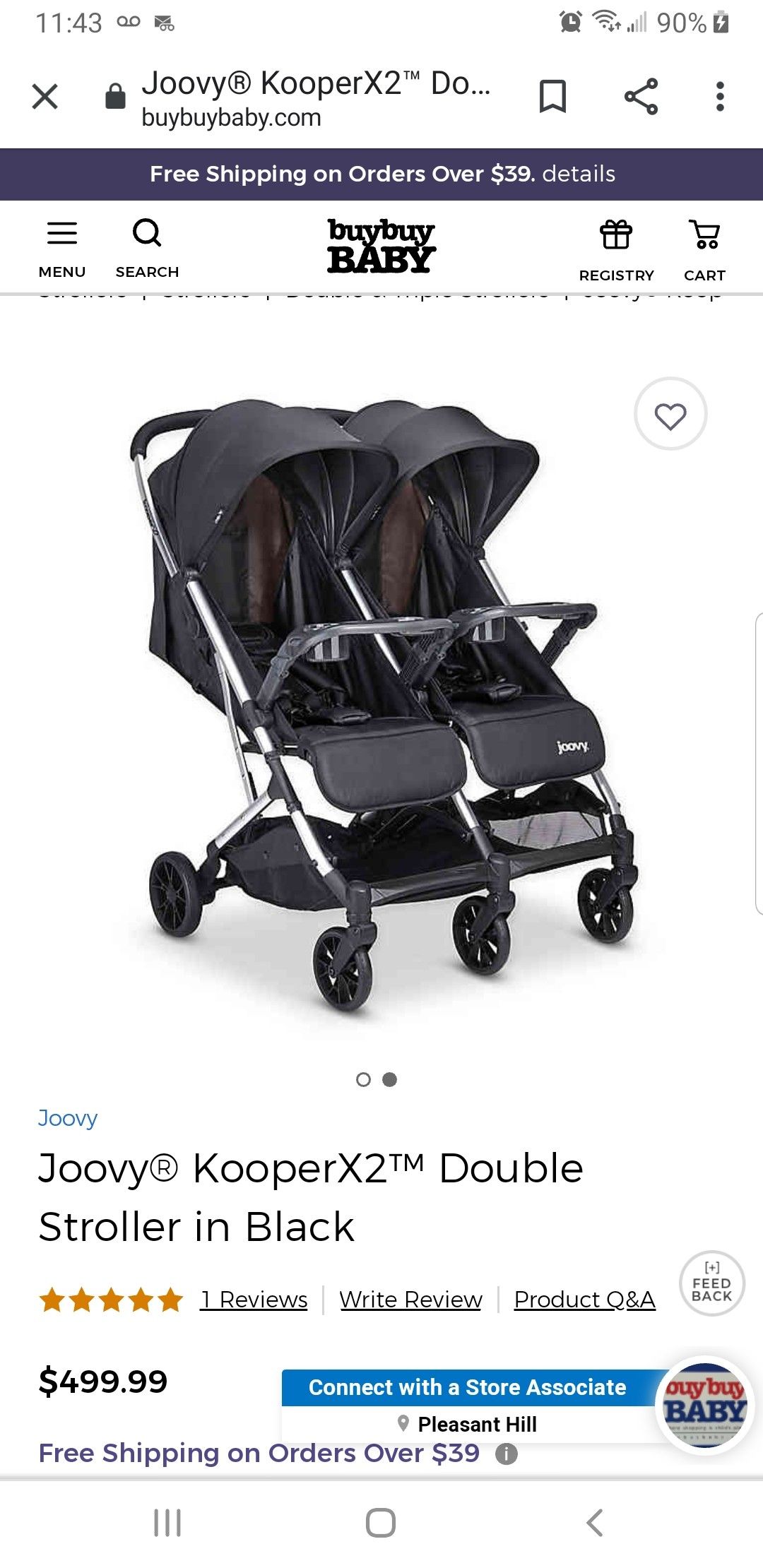 300 OBO **New Joovy double stroller