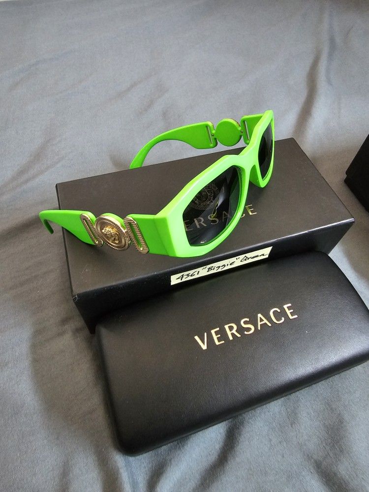 Versace Biggie Neon Green Unisex Sunglasses