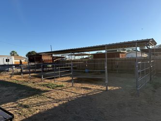 Two 24x24 Horse Stalls With 12x24 Covers