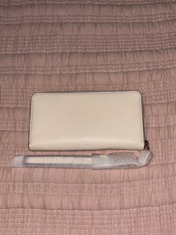 Coach long zip around wallet chalk/white