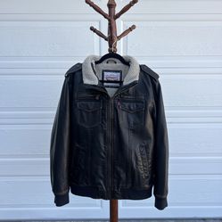 Levi’s Vegan Leather Sherpa Lined Aviator Jacket
