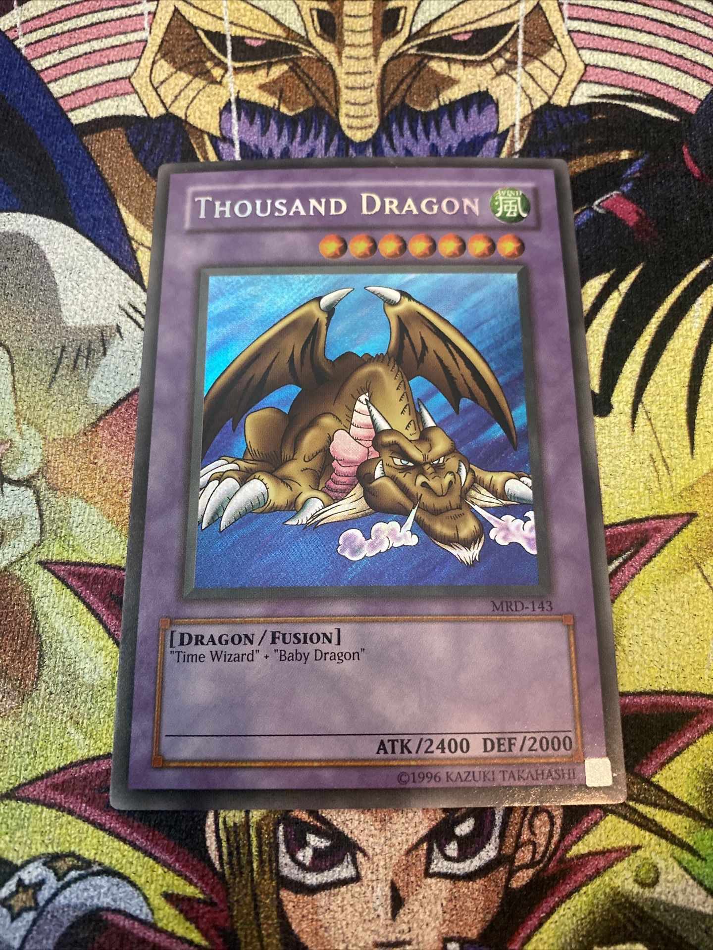 Yugioh Thousand Dragon Secret Rare MRD-143 2002 OG Print Holo Bleed NM