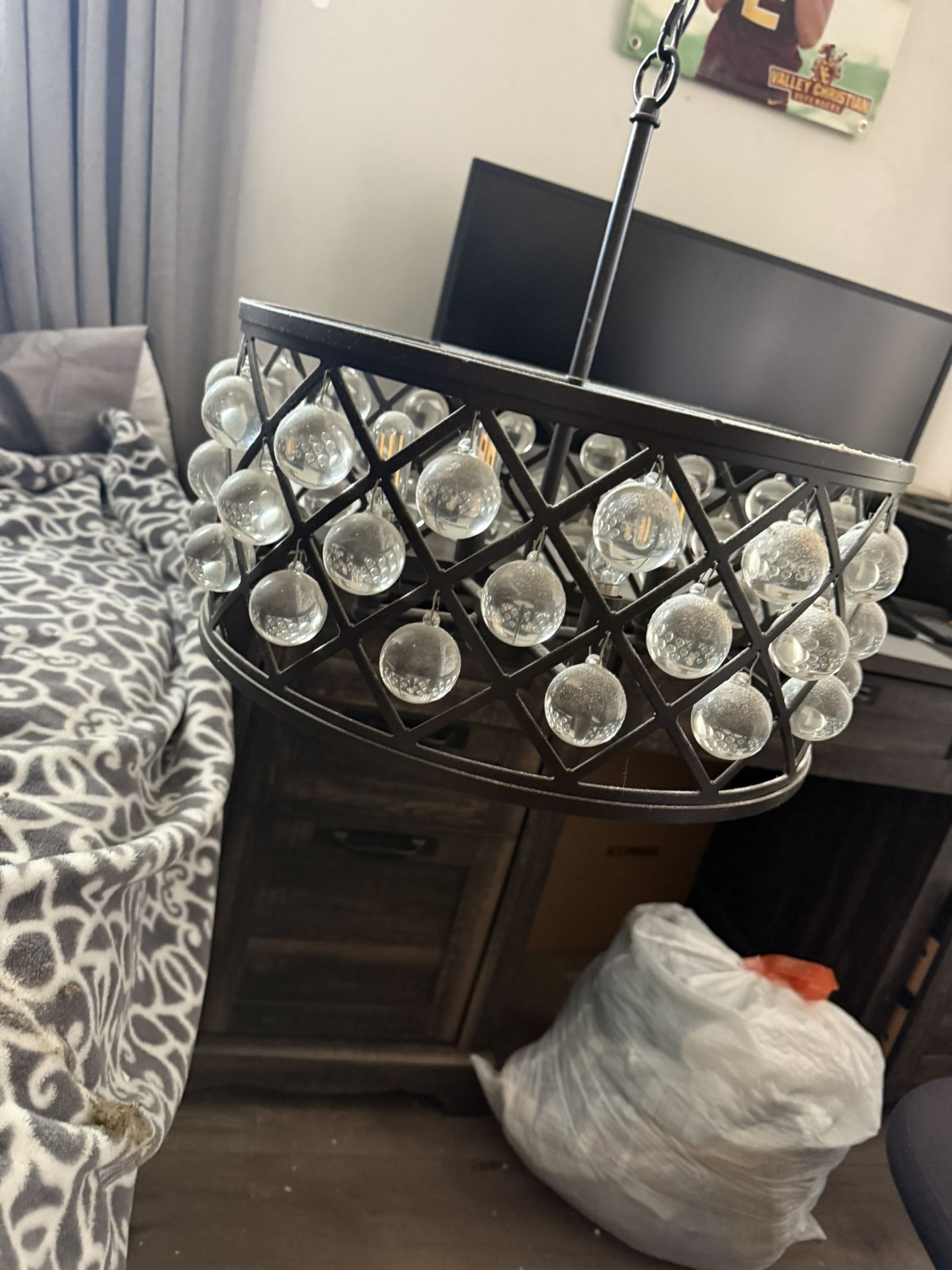Home Decorators Collection Lattice 4-Light Antique Bronze Pendant