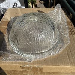 4 Vintage Cut Glass Light Globes