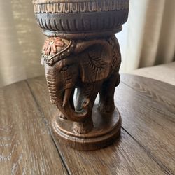 Elephant Home Décor Set (3 Pieces) – Includes Candle Holder