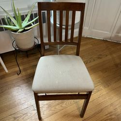 Dining Chair - Folding Brown/beige
