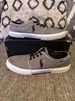 Polo Ralph Lauren LowTop Grey Sneakers Size 10