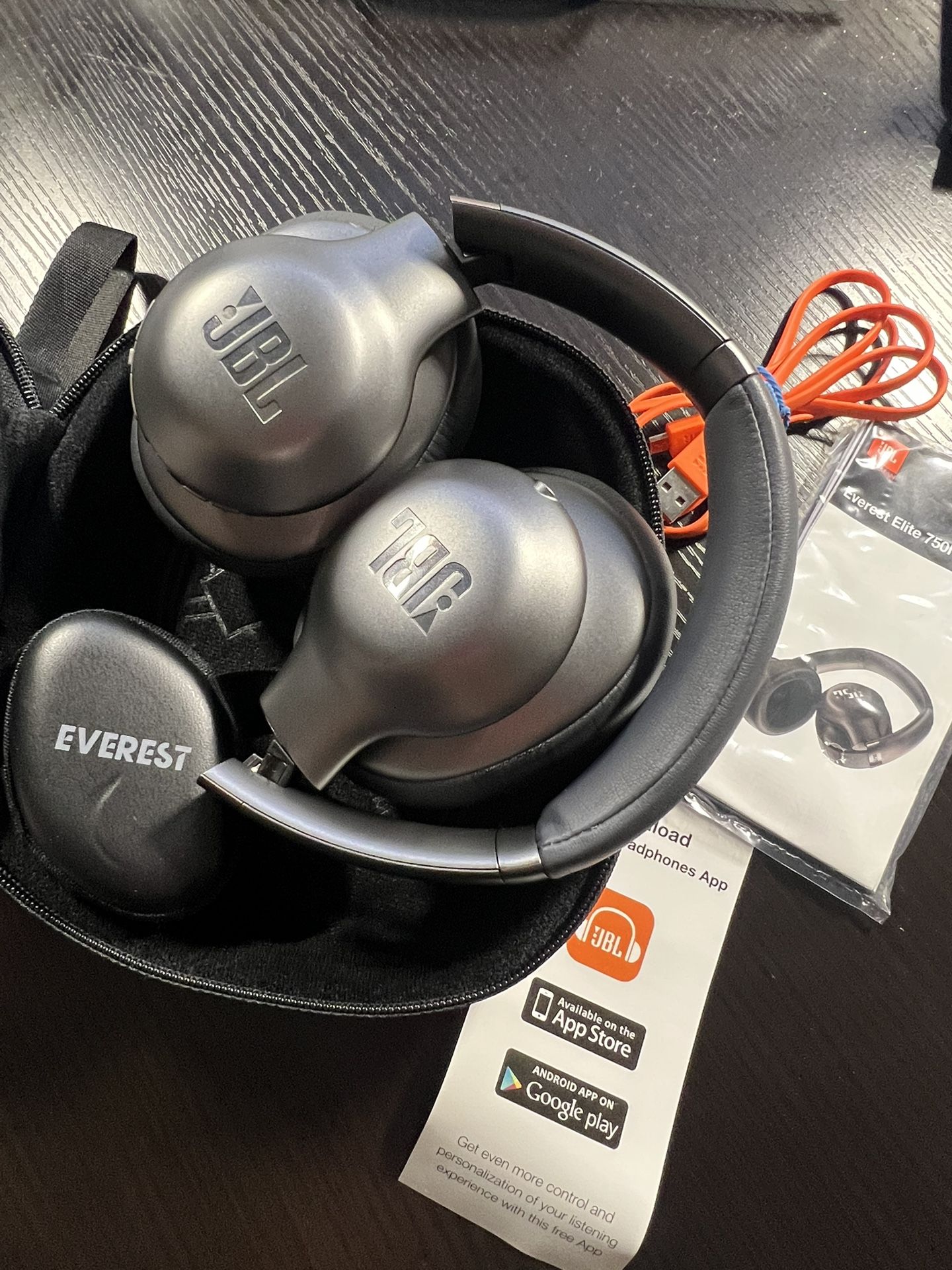 JBL EVEREST ELITE 750NC OVER THE EAR HEADPHONES GUN METAL WIRELESS BLUETOOTH NEW