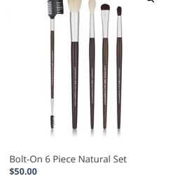 European Makeup Brusg - Bolt-On 6 Piece Natural Set