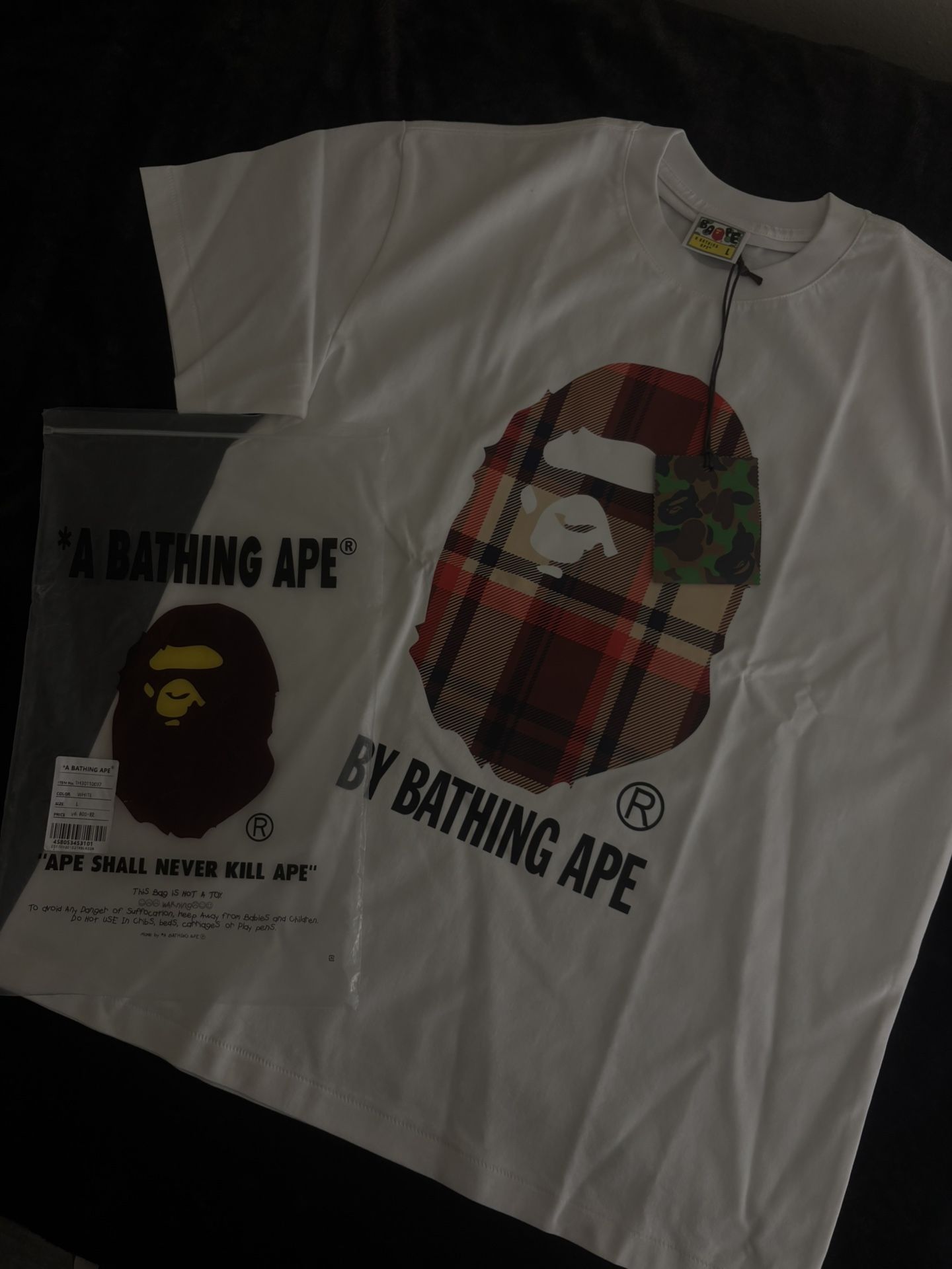Bape shirt White Bape x Burberry