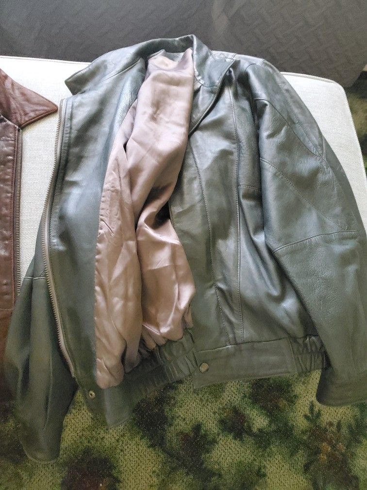 Soft Grey Leather Jacket