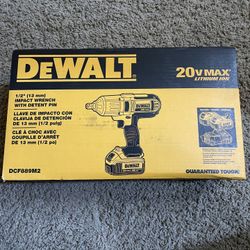 Dewalt (1/2 Impact Wrench With detent Pin) 20v 