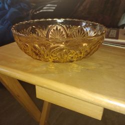 Amber Serving Bowl 1970s