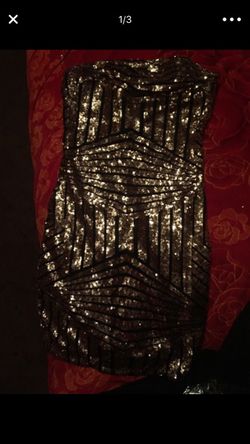 FASHION NOVA sequins shiny tube top strapless dreSS