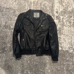 Leather Jacket Black Size Large Men’s