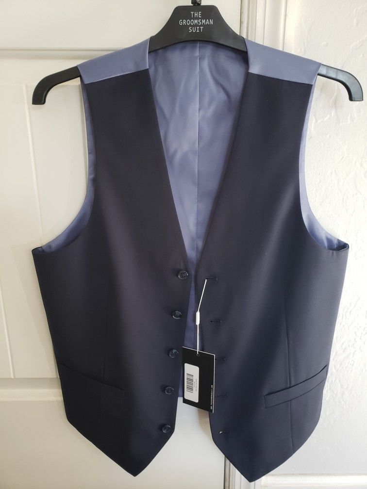 Navy Blue Suit Vest