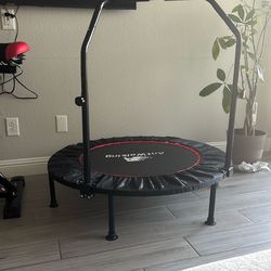 Mini Exercise Trampoline w/ Handle & Suction Cups