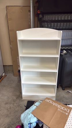White stand shelves