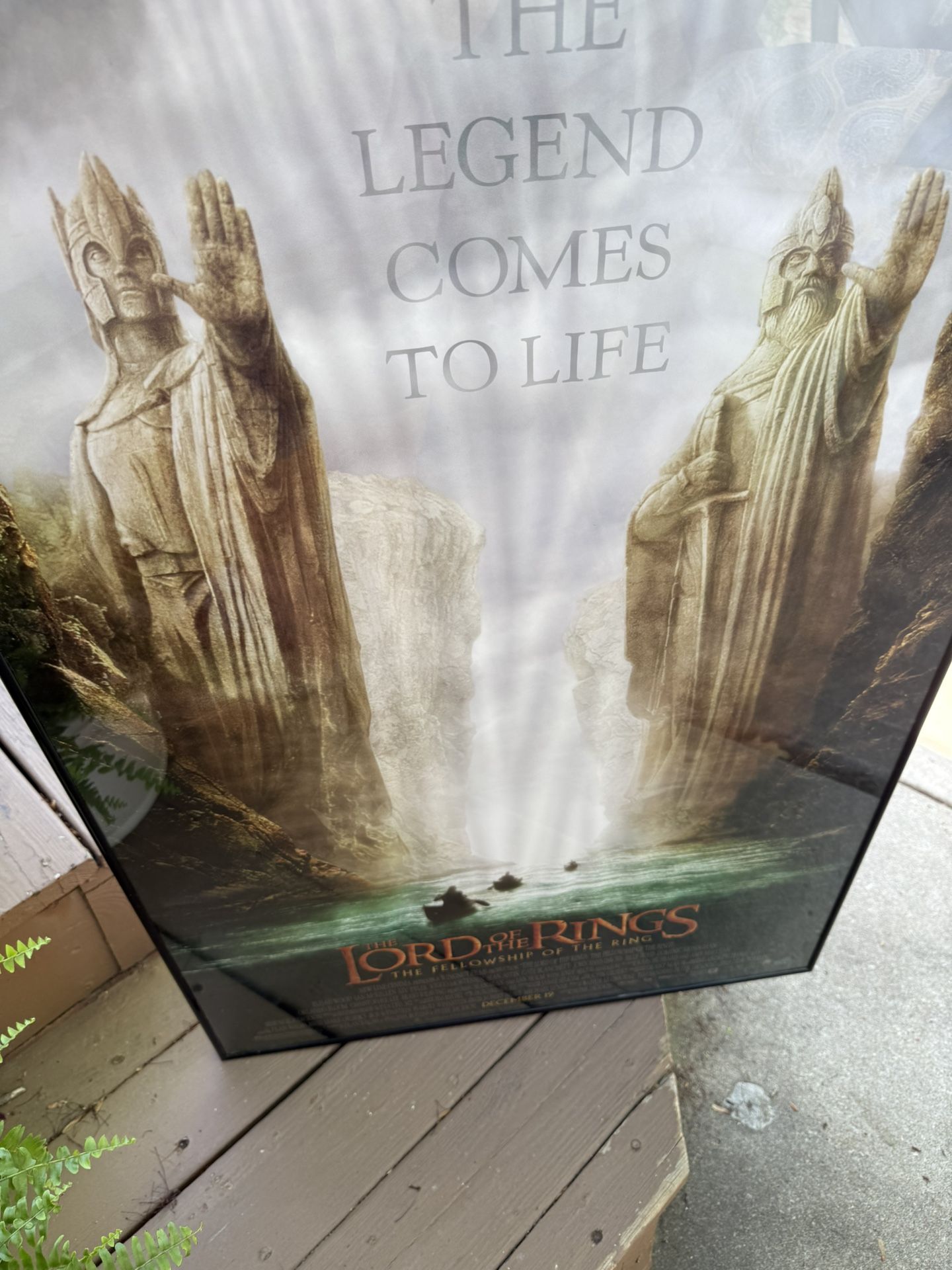 LORD OF THE RINGS THE FELLOWSHIP OF RING POSTER FRAMED
