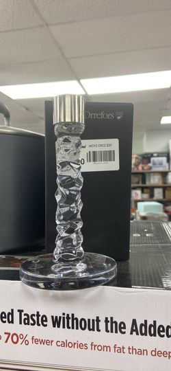 Orrefors Crystal Candlestick Holder