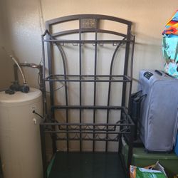 Baker's Rack With Wine/Wine Glass Holders