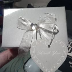 "2 Crystal Train Figurine W/ Thank You Box