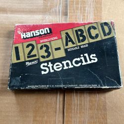 Vintage Brass Stencil Set Numbers Only