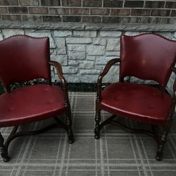 Vintage Red Vinyl Chairs