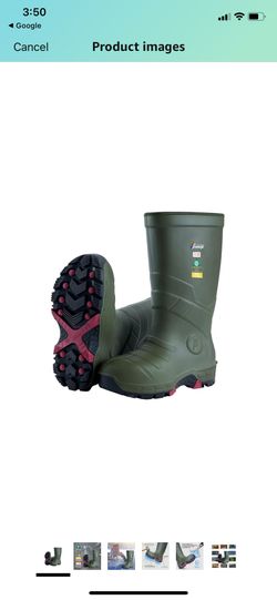 LASTING PINNIP Men's Heavy Duty PU Rubber Work Boots With Composite Toe Waterproof Insulated ASTM F2413-18 Acid & Oil Resistant Anti Slip On Ice