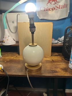 Globe Table Lamp with Gold Base