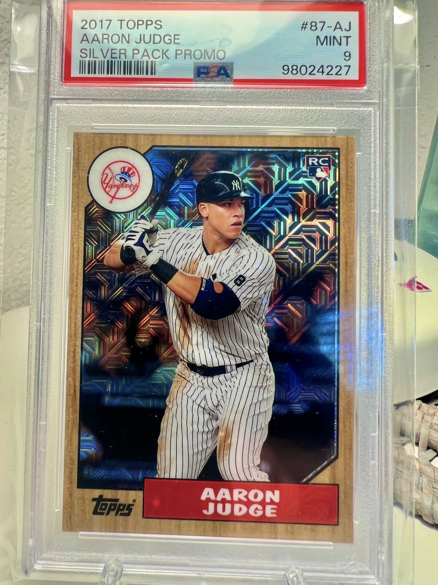Aaron Judge 2017 Rookie Yankees Topps Silver Pack PSA 9 Mint