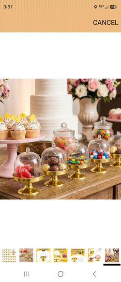 Contenedores para decorar mesa de postres