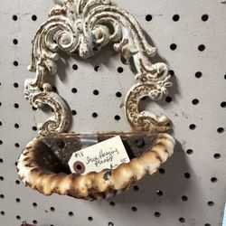 Vintage Wall Planter Cast Iron 