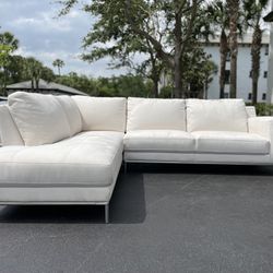 2pc Sectional Sofa White / great condition / delivery negotiable  