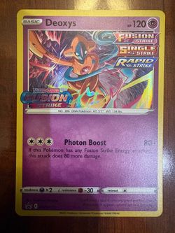 Pokemon Deoxys SWSH170 Fusion Strike STAMPED Black Star Promo Holo NM