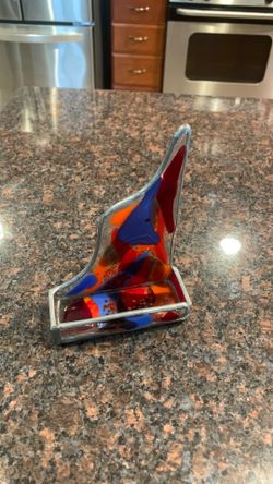Beautiful stain glass style trinket holder heavy
