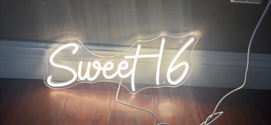 Sweet 16 neon sign with dimmer switch