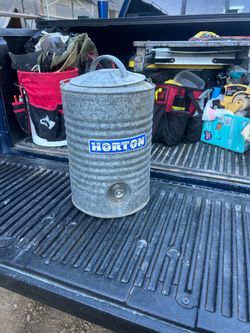 Vintage galvanized water cooler