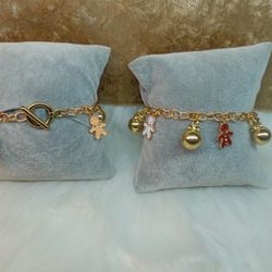 Christmas Gingerbread Charm Bracelet 