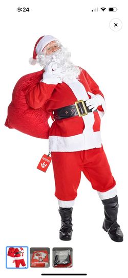 Santa Claus Costume For Men Christmas Suit 