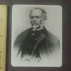 Civil War U.S. Joseph Eggleston Johnston Brigadier General Knowledge Card Vintage Collectible Black White Photo Portrait