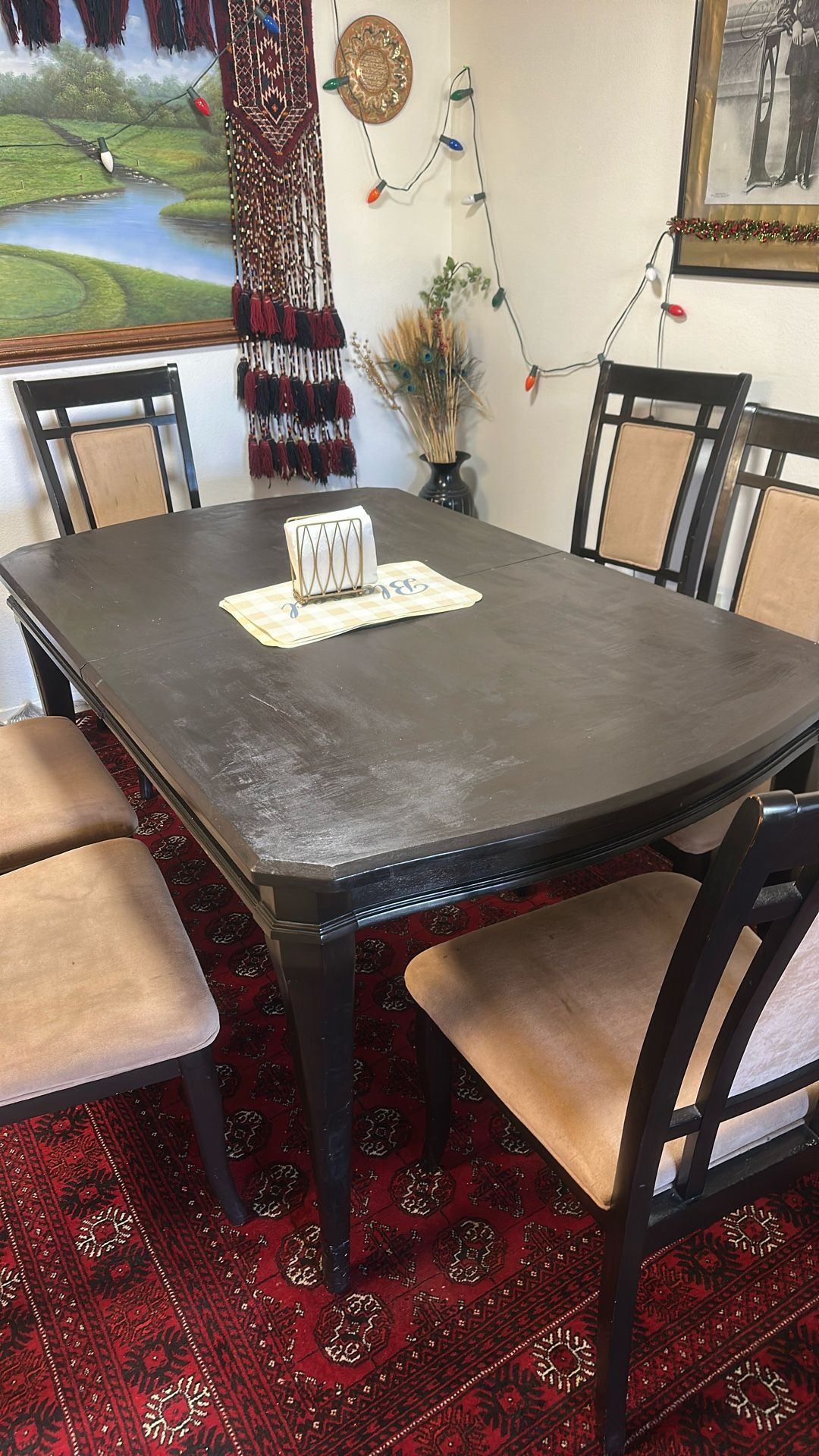 Dining table with six chair