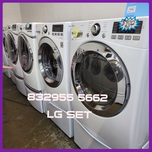 ♨️♨️LG SET STEAM WASHER END ELECTRIC DRYER ULTRA CAPACIDAD ELECTRIC 💥💥WITH WARRANTY ♨️♨️