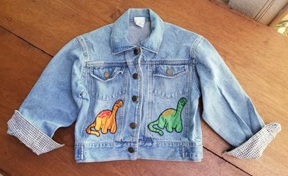 Vintage Girl's/Kid's Dinosaur Jean Jacket - Size M