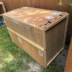 Pet Dog Wood Crate For Airplanes Approved 