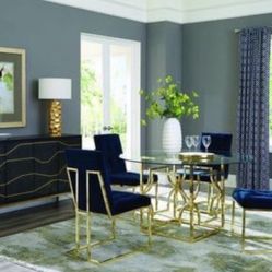 Brand New 5 PC Brass Dining Set